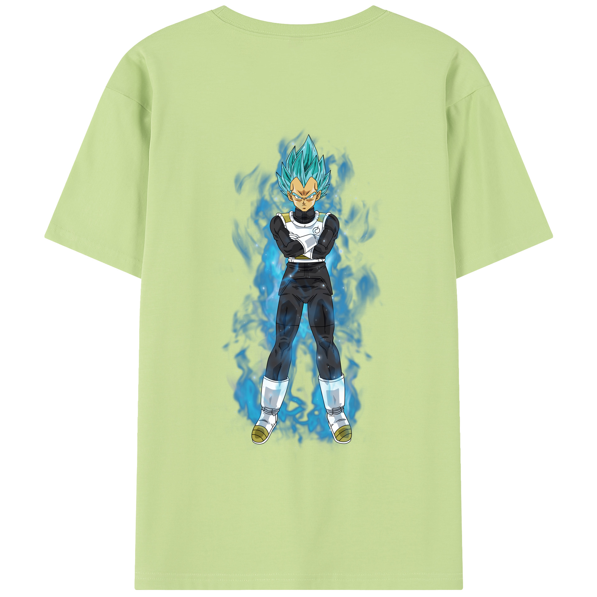 （画像用） ドラゴンボール ベジータ四世（Bejīta Yonsei）DRAGON BALL Vegeta IV 綿100％半袖Tシャツ（背面プリント）